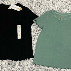 Cat & Jack Short Sleeve Tees in Black and Green
